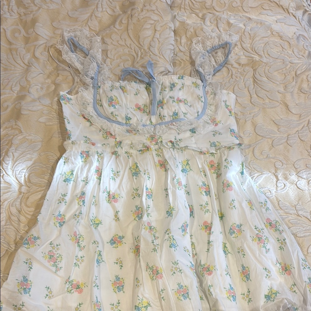 For Love and Lemons Dress with Lace Trim